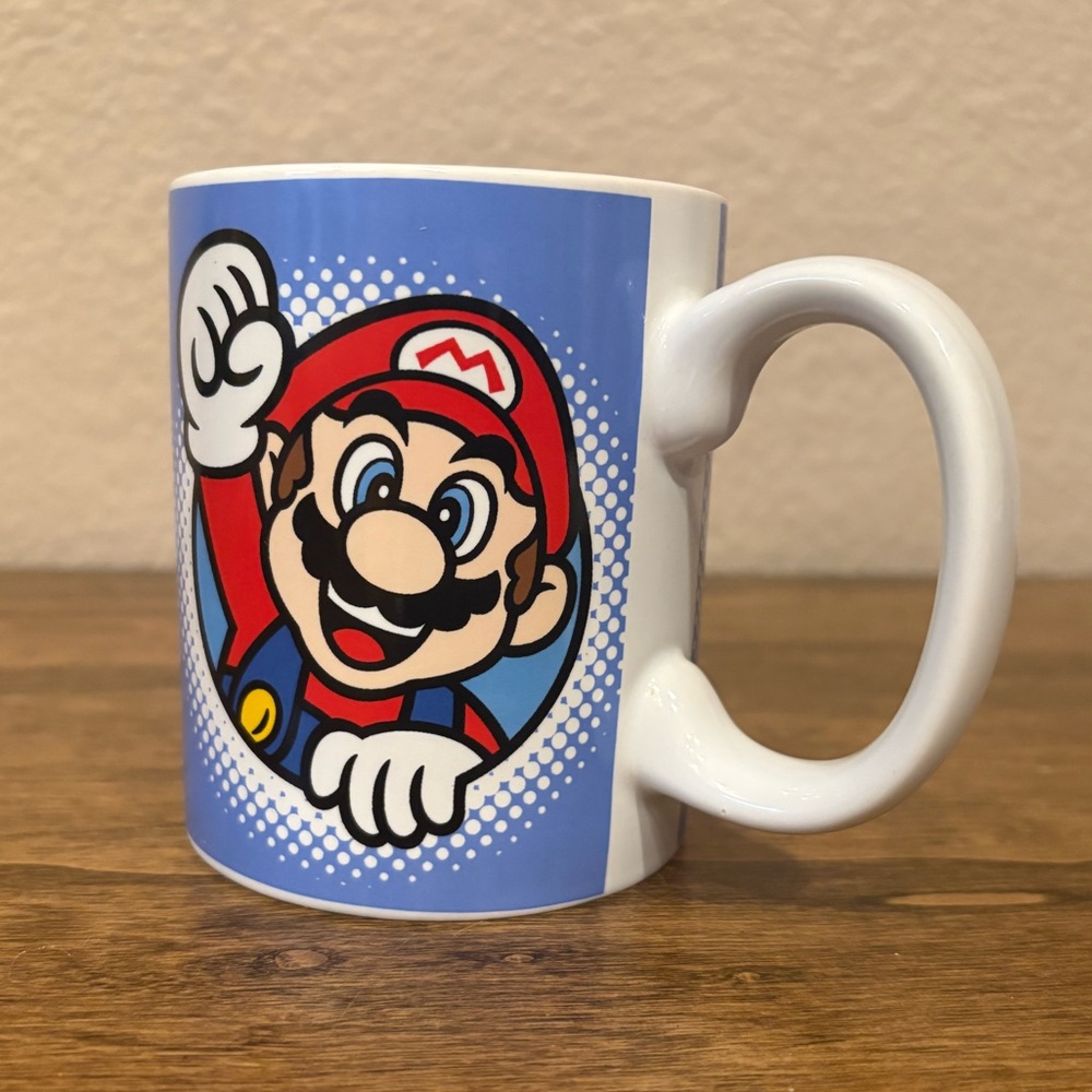 Super Mario Blue and White Mug
